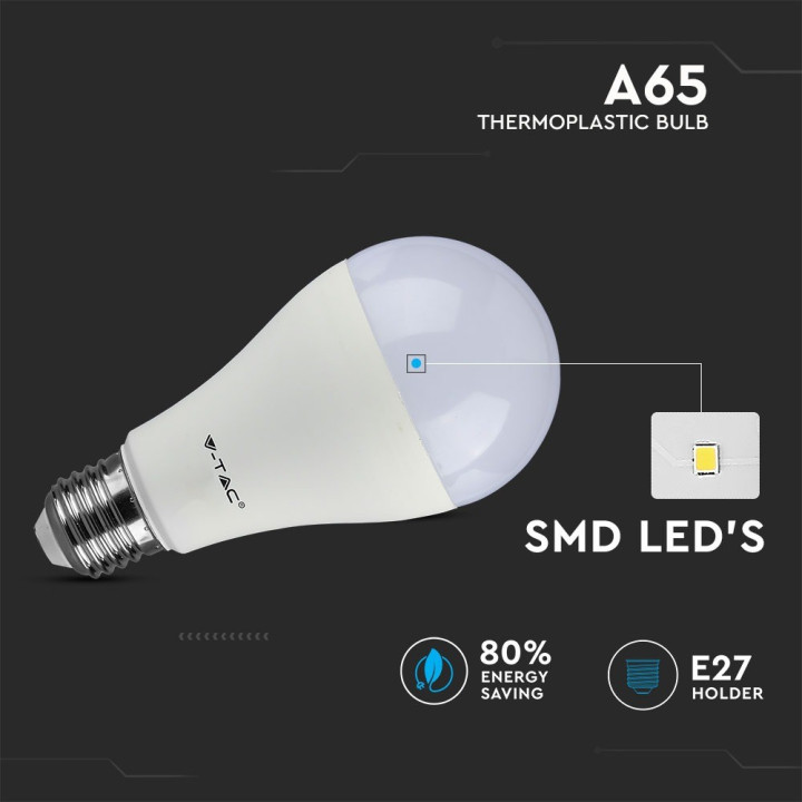 Lampi Iluminare, Bec LED - 15W A65 Е27 200'D Termoplastic, Alb rece -3, dioda.ro