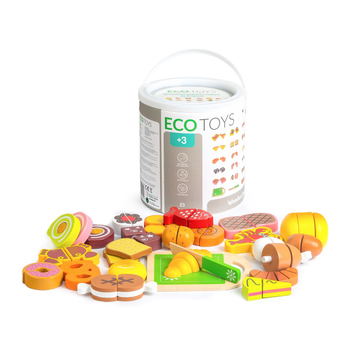Jucarii, Alimente pentru tocat lemn 23buc Ecotoys -1, dioda.ro