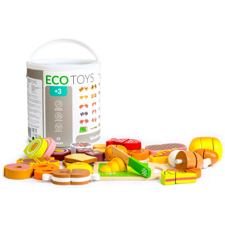 Jucarii, Alimente pentru tocat lemn 23buc Ecotoys -3, dioda.ro