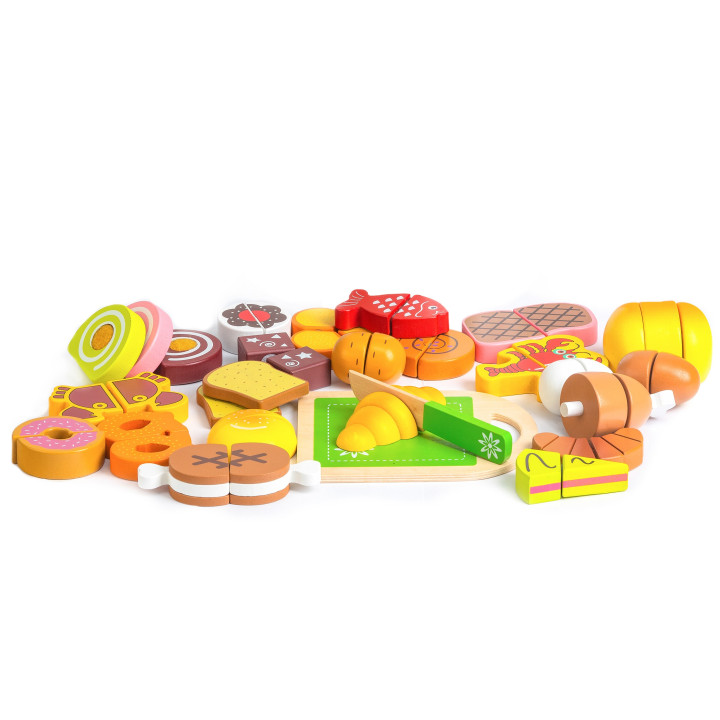 Jucarii, Alimente pentru tocat lemn 23buc Ecotoys -4, dioda.ro