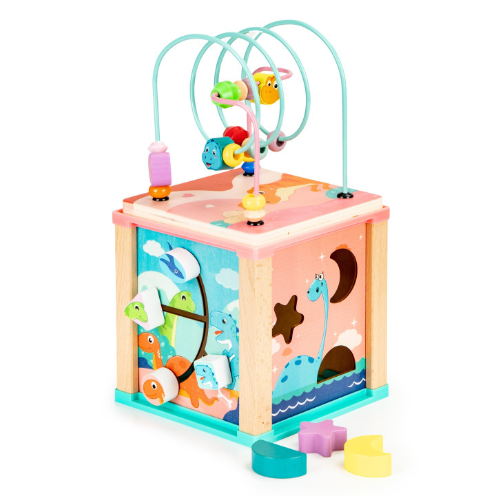Jucarii, Cub educativ din lemn, sortator Ecotoys mula -1, dioda.ro