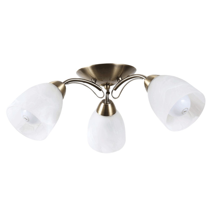 Lampi interior, Lustra Orleans Alb+Alama 3xE27 60W      -1, dioda.ro