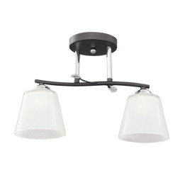 Lampi interior, Lustra Valentine Crom+Negru+Alb 2xE27 60W -1, dioda.ro