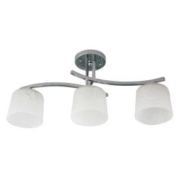 Lampi interior, Lustra Nora Crom+Alb 3xE27 60W -1, dioda.ro