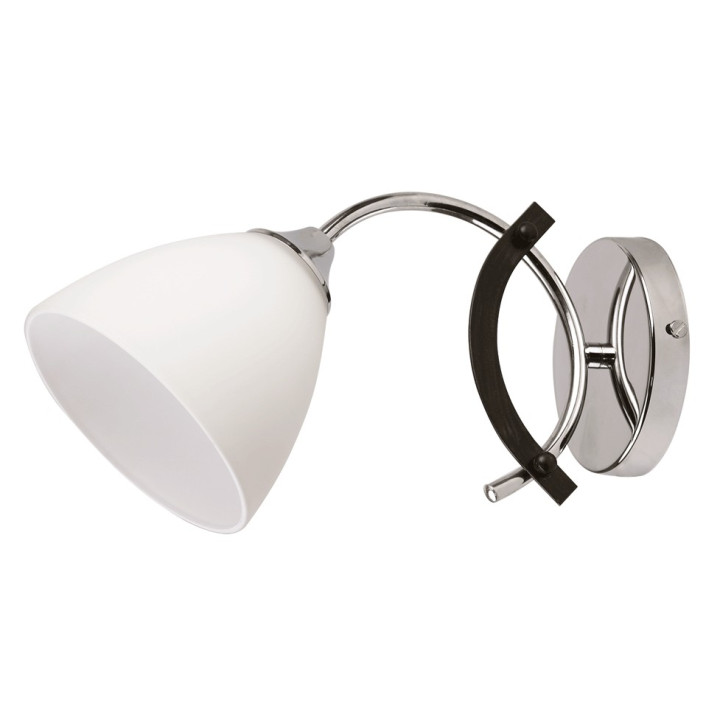 Lampi interior, Aplica Ellis Alb+Crom/Wenge 1xE27 60W      -1, dioda.ro
