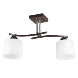 Lampi interior, Lustra Osaka Alb+Wenge 2xE27 60W      -1, dioda.ro