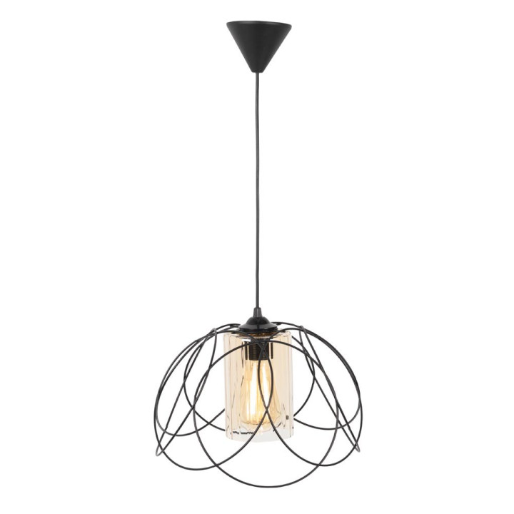 Electrice, Pendul Leylak Negru 1xE27 60W -4, dioda.ro