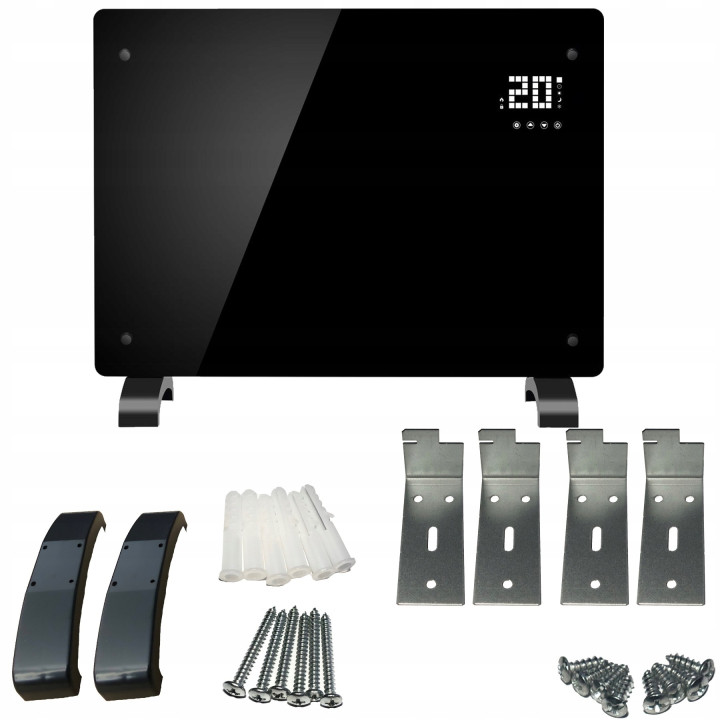 Panouri Radiante, RESIGILAT Panou Radiant Infrarosu Termoglass PRO 2000W Incalzitor Electric COMFORT (NEGRU) cu W -9, dioda.ro
