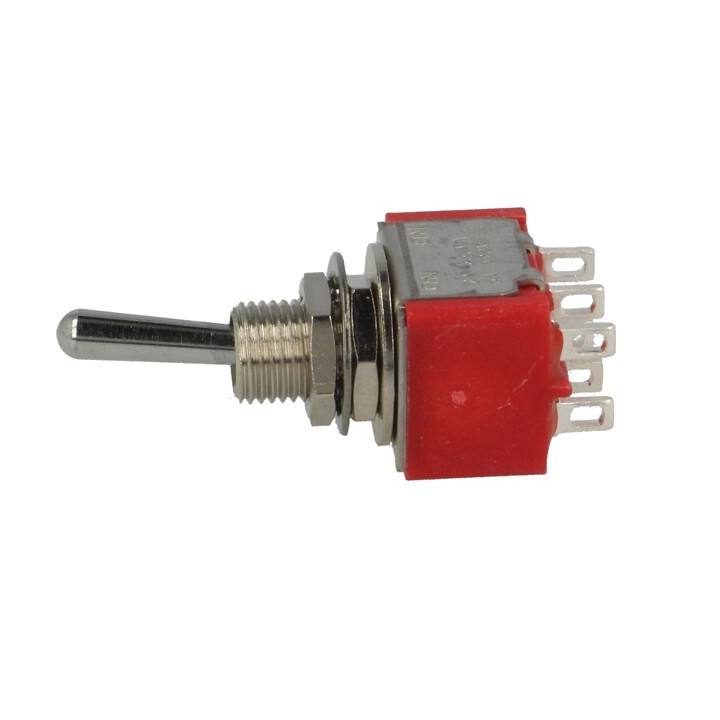 Intrerupatoare Comutatoare Butoane, Întrerupător: basculant Poziţii:2 DPDT ON-ON 2A/250VAC 1MD1T1B1M1QE -3, dioda.ro