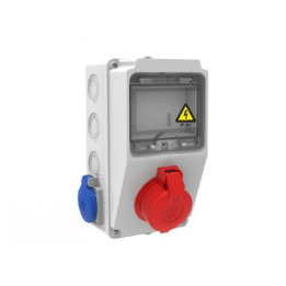 Organizare santier, Tablou Sigurante 1P (3x25A) 380V + 2P (1x16A) 220V IP44 -1, dioda.ro
