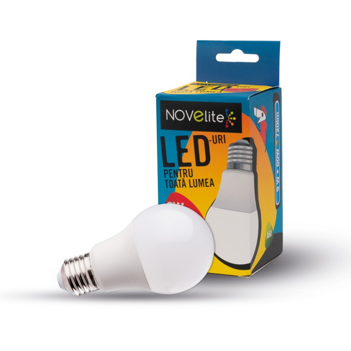LED, Bec LED A60 9W E27 3000K -1, dioda.ro