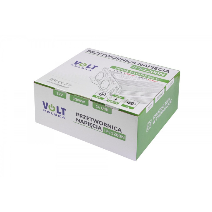 Invertoare auto, Invertor auto 12V 220V  convertor de tensiune IPS 1200 N (800 / 1200W) -8, dioda.ro