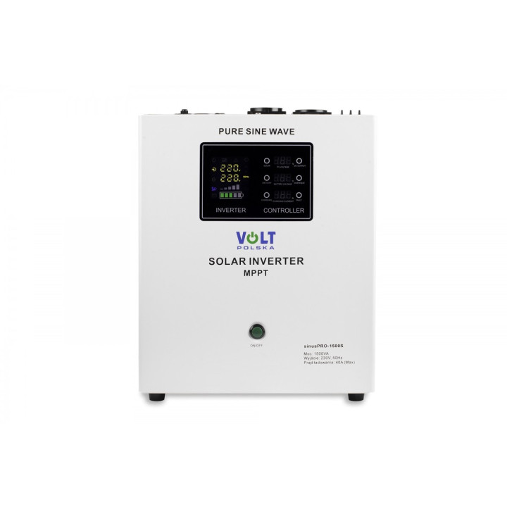 Invertoare panouri fotovoltaice, SINUS PRO 1500 S 12 / 230V (1050 / 1500W) + INVERTOR SOLAR MPPT 40A -2, dioda.ro