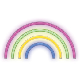 Figurine Neon, Figurina LED Neon RAINBOW multicolor Bat + USB FLNE14 Forever Light -1, dioda.ro