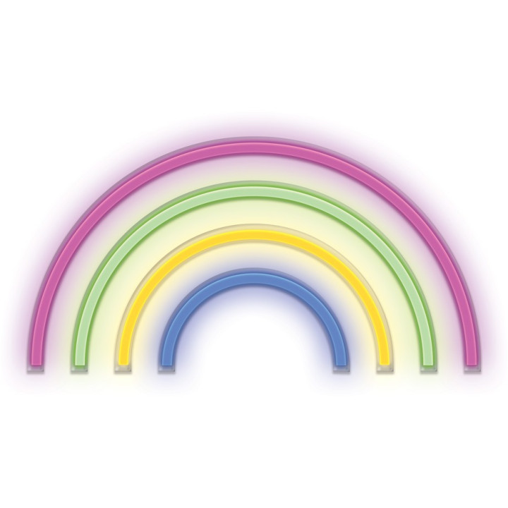 Figurine Neon, Figurina LED Neon RAINBOW multicolor Bat + USB FLNE14 Forever Light -1, dioda.ro