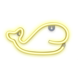 Figurine Neon, Figurina LED Neon Balena alb cald Bat + USB FLNEO9 Forever Light -1, dioda.ro