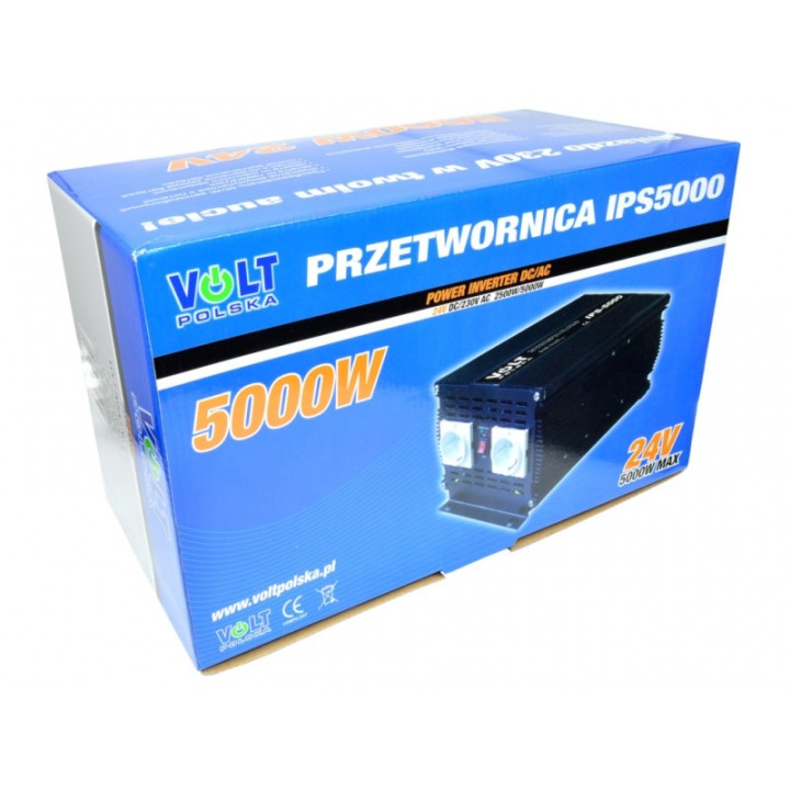 Resigilate, RECONDITIONAT Convertor invertor auto dc 24V ac 220V 2500W Pvârf: 5000W IPS5000/24V 3IPS500024 -24, dioda.ro