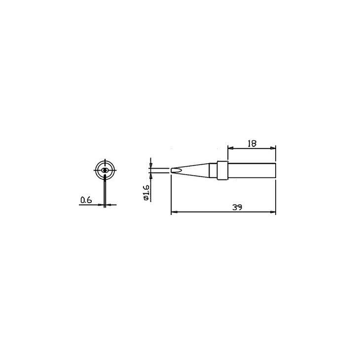 Vârfuri, rezistente, letconuri, duze aer cald, Vârf letcon statie lipit Pensol tip şurubelniţă 1,6mm SR-624 -1, dioda.ro