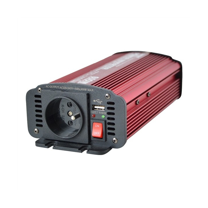 Invertoare auto, Invertor 12v 220v 600W Priza + USB -7, dioda.ro