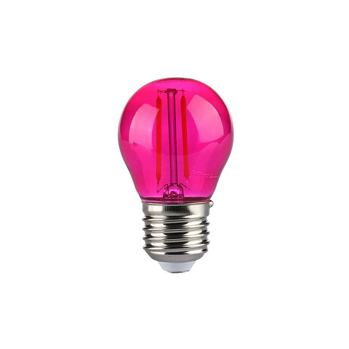 Interne, BEC LED G45 E27 2W CU FILAMENT LUMINA ROZ -1, dioda.ro