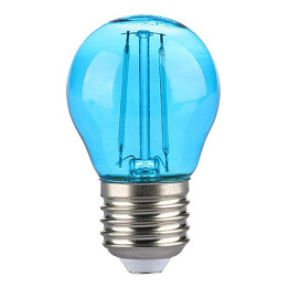 Interne, BEC LED G45 E27 2W CU FILAMENT LUMINA ALBASTRA -1, dioda.ro