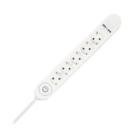 Interne, PRELUNGITOR 5 CAI CU INTRERUPATOR + 2USB 3M(3G1.5MM2) -1, dioda.ro