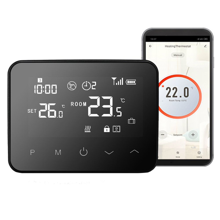 Resigilate, RESITGILAT Termostat de ambient inteligent Smart WT-20, WI-FI, Control Internet , Pentru Centrala Ter -20, dioda.ro