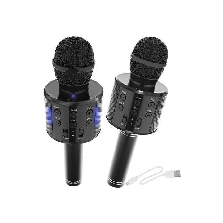 Difuzoare, Microfon karaoke negru cu difuzor -1, dioda.ro